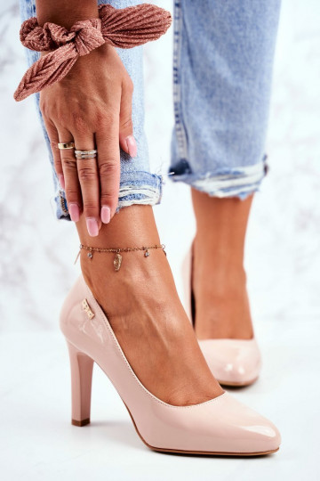 Kurpes  Sergio Leone Laque ar papēdi smilšu krāsas Campbell 2