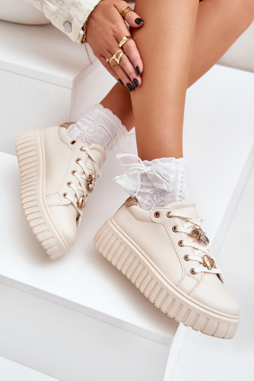  modeļa apavi  Z Przypinkami smilšu krāsas Grelesi