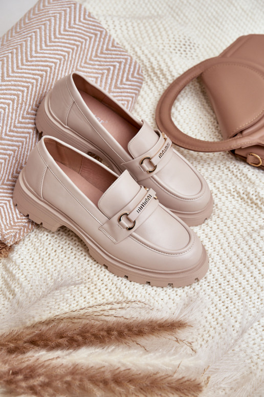 sieviešu mokasīni no eko ādas smilšu krāsas Savethira  sieviešu mokasīni no eko ādas smilšu krāsas Savethira