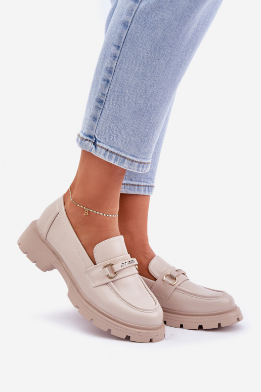 sieviešu mokasīni no eko ādas smilšu krāsas Savethira  sieviešu mokasīni no eko ādas smilšu krāsas Savethira