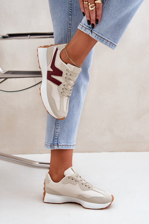 sporta apavi  modeļa apavi  smilšu krāsas-bordo krāsas Britma