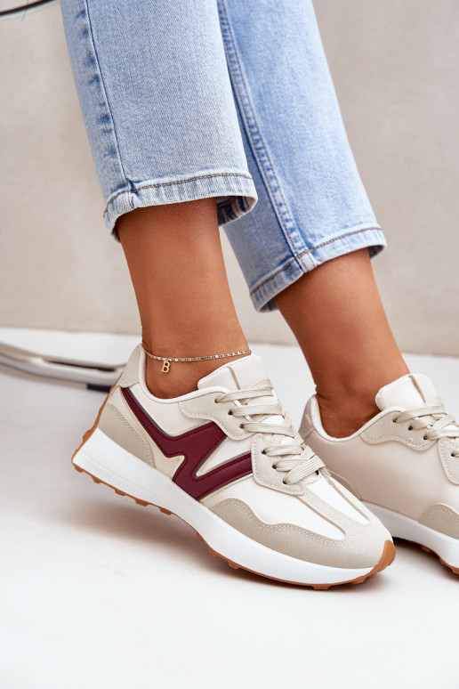 sporta apavi  modeļa apavi  smilšu krāsas-bordo krāsas Britma