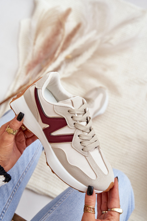 sporta apavi  modeļa apavi  smilšu krāsas-bordo krāsas Britma