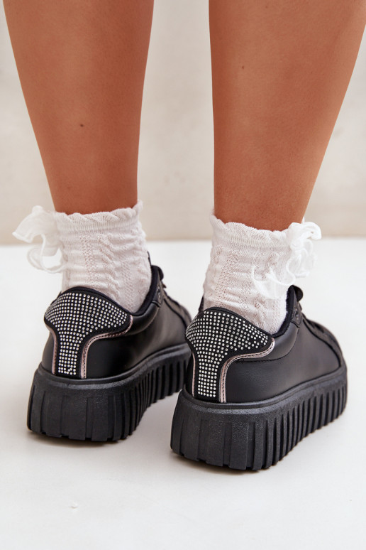  modeļa apavi  Z Przypinkami Melns Grelesi