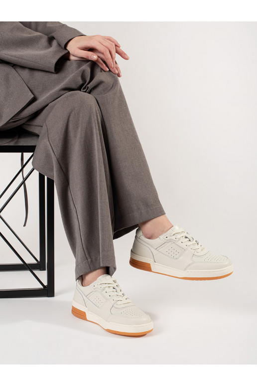 Ziloņkaula krāsas Sporta apavi ar platformu