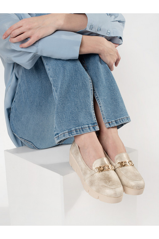 Zelta krāsas mokasīni   Zelta krāsas mokasīni