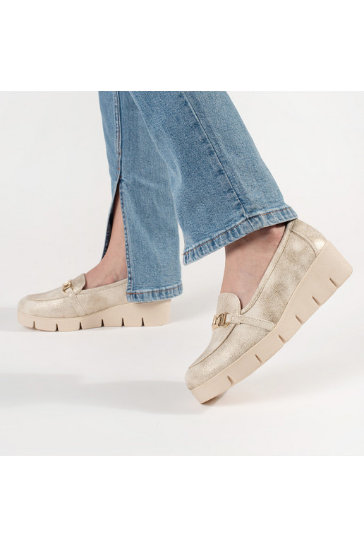 Zelta krāsas mokasīni   Zelta krāsas mokasīni