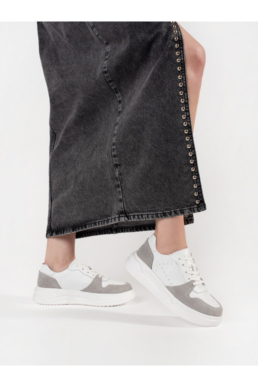 baltas krāsas   Sporta apavi ar platformu baltas krāsas   Sporta apavi ar platformu