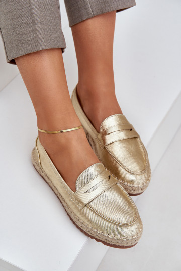 Espadrilless  Plecionką  Zelta krāsas Shilova