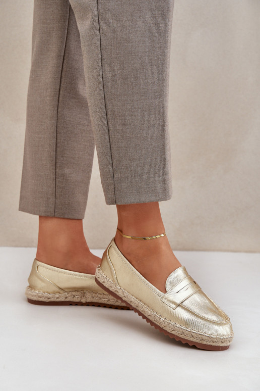 Espadrilless  Plecionką  Zelta krāsas Shilova Espadrilless  Plecionką  Zelta krāsas Shilova