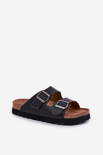 Vieglas vīriešu čības ar sprādzēm  Big Star NN174531 Melns