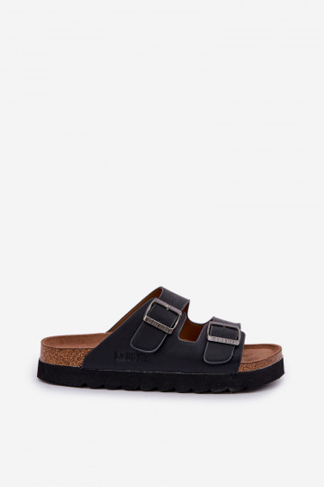 Vieglas vīriešu čības ar sprādzēm  Big Star NN174531 Melns 2