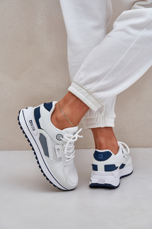 sporta apavi  modeļa apavi  Big Star NN274A103 HI-POLY SYSTEM Baltas-tumši zilas krāsas