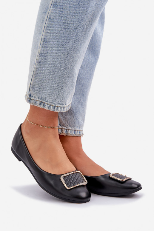 Eko Balerīnas  ar ornamentiem Melns Tulnelia Eko Balerīnas  ar ornamentiem Melns Tulnelia