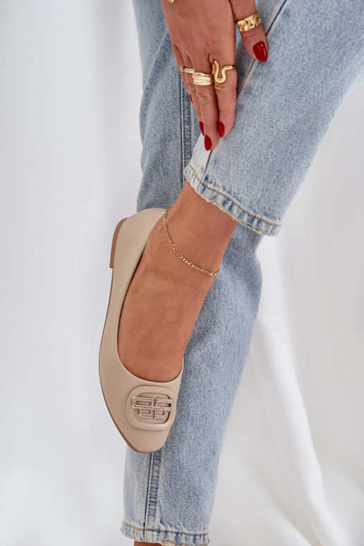 Balerīnas  ar ornamentiem smilšu krāsas Ainoria Balerīnas  ar ornamentiem smilšu krāsas Ainoria