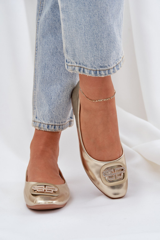 Balerīnas  ar ornamentiem Zelta krāsas Ainoria Balerīnas  ar ornamentiem Zelta krāsas Ainoria