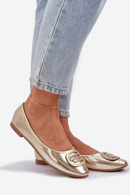 Balerīnas  ar ornamentiem Zelta krāsas Ainoria Balerīnas  ar ornamentiem Zelta krāsas Ainoria