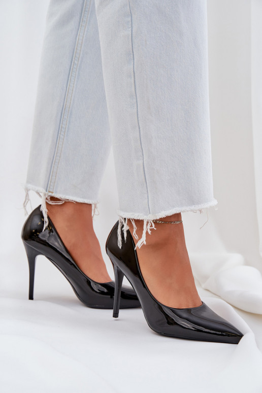 augstpapēžu kurpes Laque Ze Szpiczastymi Noskami Melns Omenra augstpapēžu kurpes Laque Ze Szpiczastymi Noskami Melns Omenra