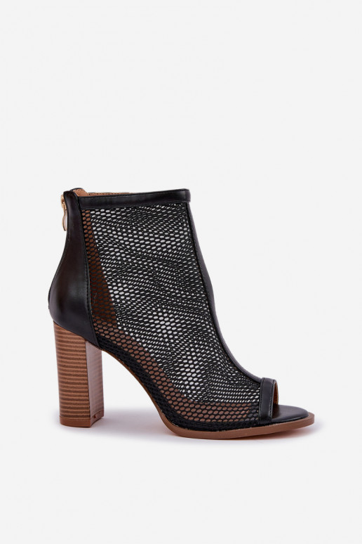 sandales ar papēdi ar stulmu Melns Taniffia