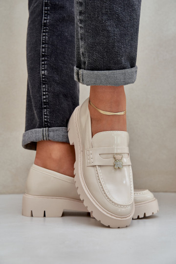 Lakoti mokasīni  Z Przypinką  smilšu krāsas Wulinea