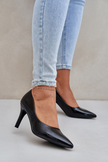 augstpapēžu kurpes Z Laquej Eko Skóry Melns Sanalitia 2