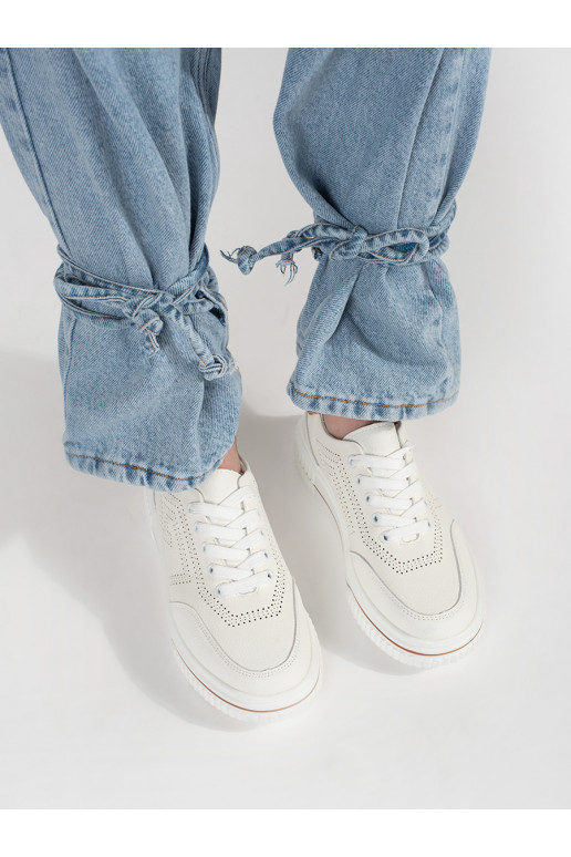 baltas krāsas dziurkowane   Sporta apavi baltas krāsas dziurkowane   Sporta apavi