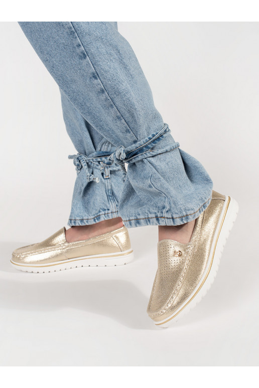 Zelta krāsas mokasīni  Zelta krāsas mokasīni