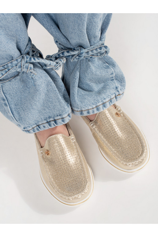 Zelta krāsas mokasīni  Zelta krāsas mokasīni