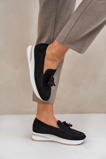 Mokasīni Na m Koturnie owe Melns Challavia