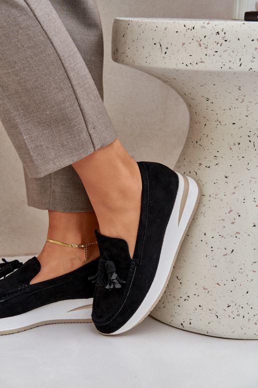 Mokasīni Na m Koturnie owe Melns Challavia Mokasīni Na m Koturnie owe Melns Challavia