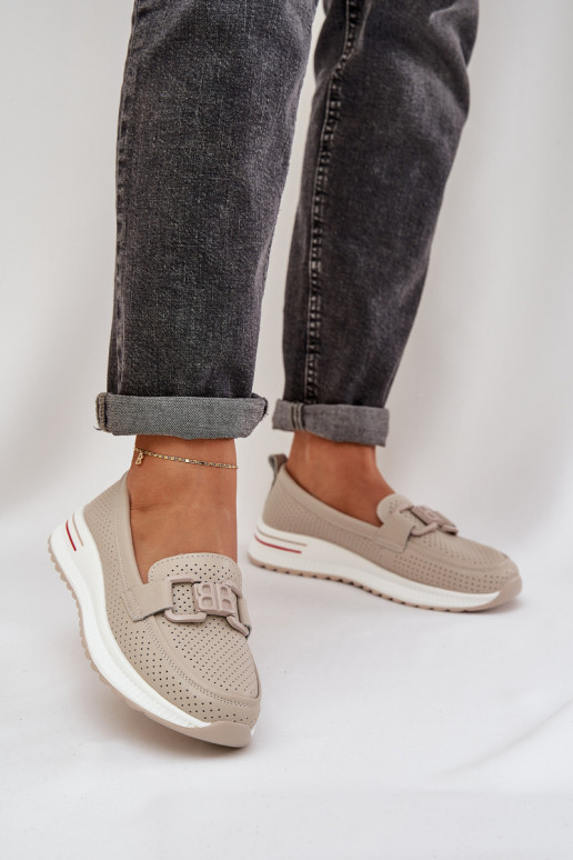    Mokasīni ar platformu S.Barski LR51-556 smilšu krāsas