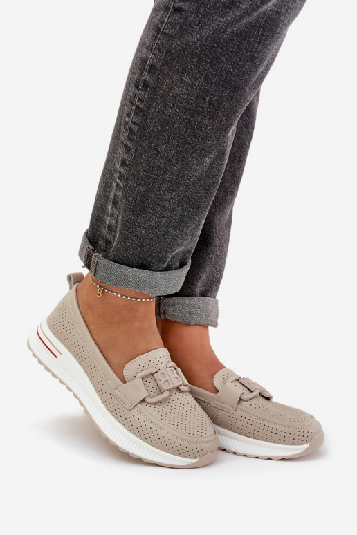    Mokasīni ar platformu S.Barski LR51-556 smilšu krāsas