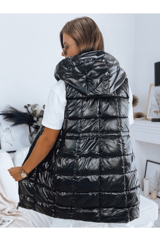 Sieviešu stepēta veste LUCI melna