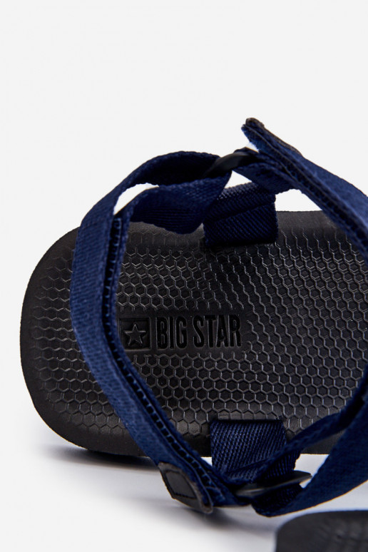sandales ar lipīgām aizdarēm Big Star DD174718 tumši zilas krāsas  sandales ar lipīgām aizdarēm Big Star DD174718 tumši zilas krāsas