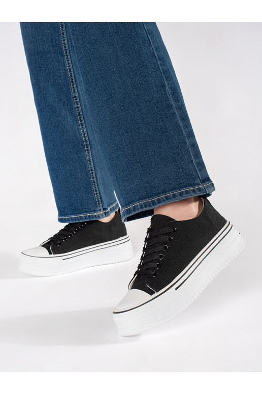 Melnas klasiska modeļa sieviešu kedas 