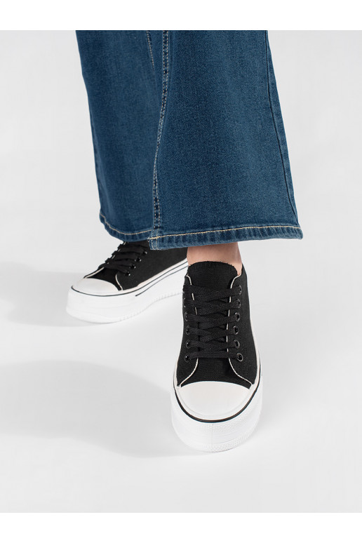 Melnas klasiska modeļa sieviešu kedas 