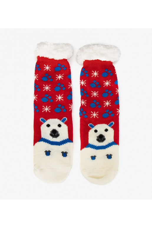 Sarkanas izolētas zeķes ar Lima Bear Sarkanas izolētas zeķes ar Lima Bear