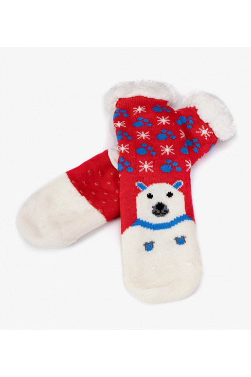 Sarkanas izolētas zeķes ar Lima Bear Sarkanas izolētas zeķes ar Lima Bear