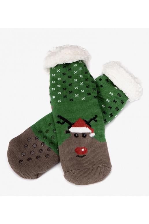 Zaļas izolētas zeķes ar Lima Reindeer Zaļas izolētas zeķes ar Lima Reindeer