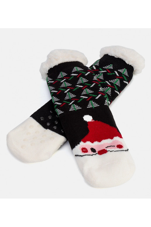Melnas izolētas zeķes ar Santa Claus... Melnas izolētas zeķes ar Santa Claus...