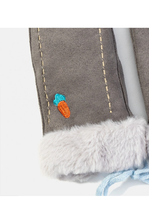 Burkānu pelēki bērnu cimdi