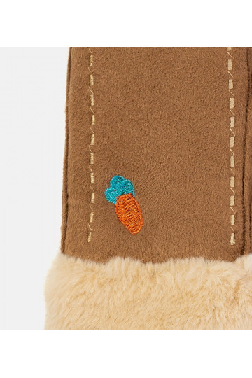 Brūni burkānu bērnu cimdi 2