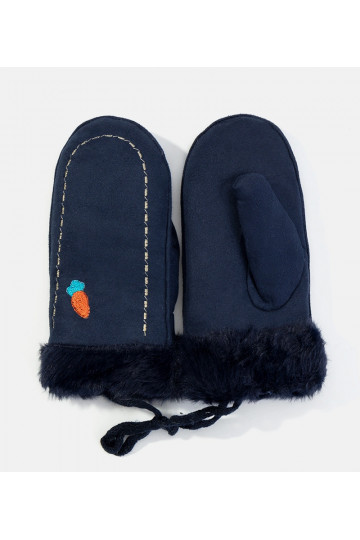 Tumši zili burkānu bērnu cimdi