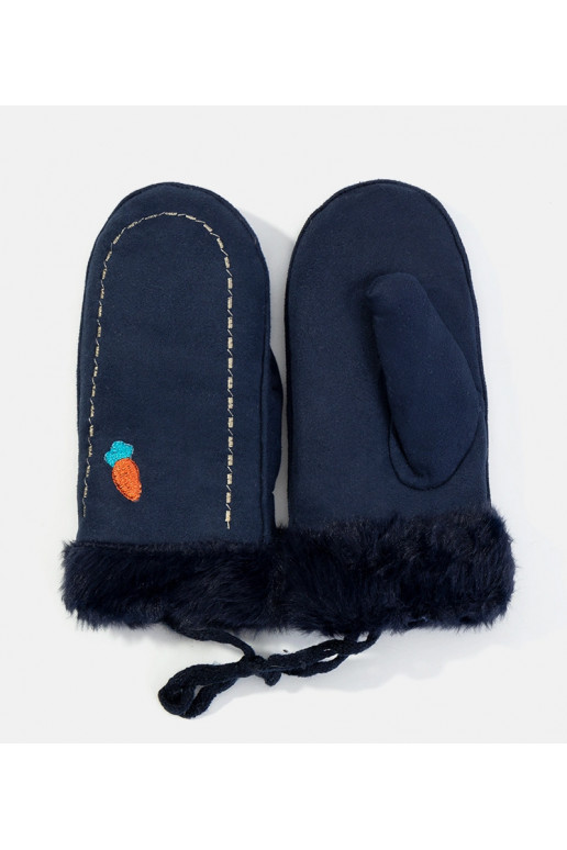 Tumši zili burkānu bērnu cimdi