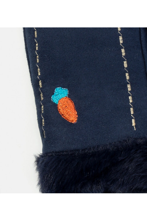 Tumši zili burkānu bērnu cimdi