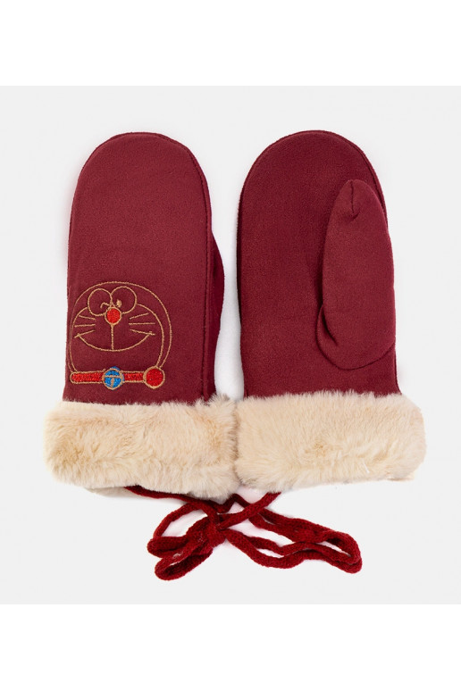 Burgundy Kitty bērnu cimdi