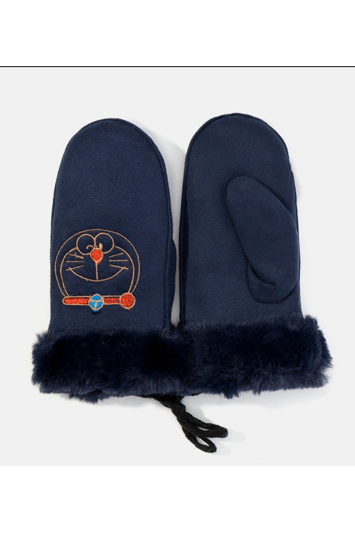 Navy Blue Kitty bērnu cimdi