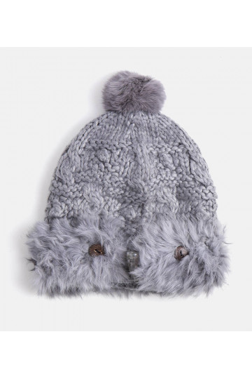 Pelēka kažokādas cepure Danna