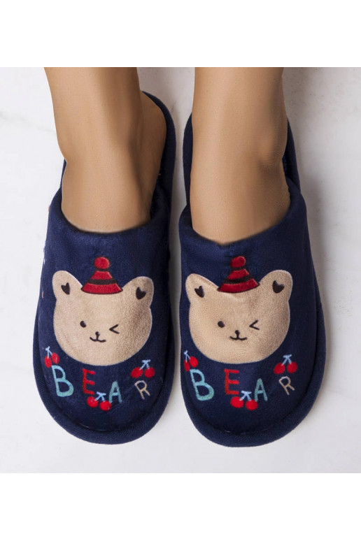 Tumši zilas mīkstas Bear čības Tumši zilas mīkstas Bear čības