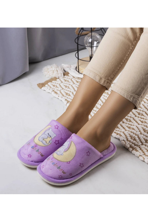 Varavīksnes mēness mīkstas violetas čības
